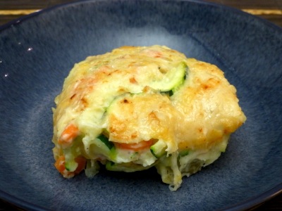 Potato and vegetable bake with cream cheese