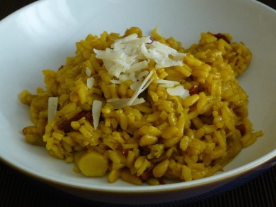 Risotto with oyster mushrooms